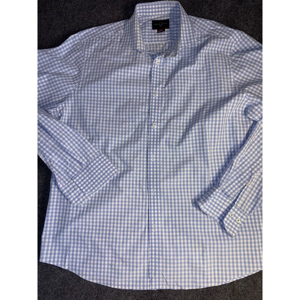 Black Brown 1826 Shirt Mens XL Multi Gingham Check Classic Collared Button Down